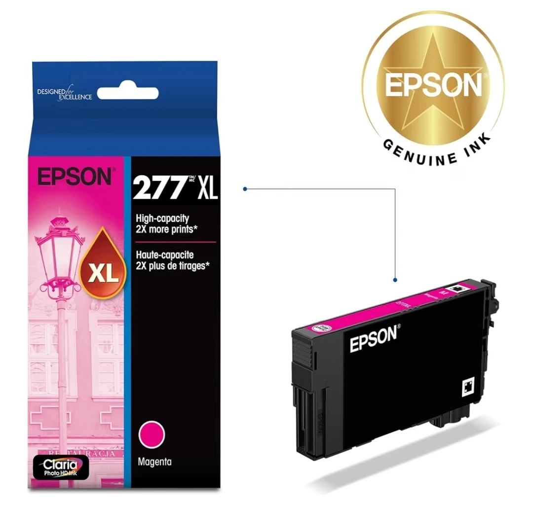 NEW! Genuine Epson 277XL Black & Magenta Ink - photo 3