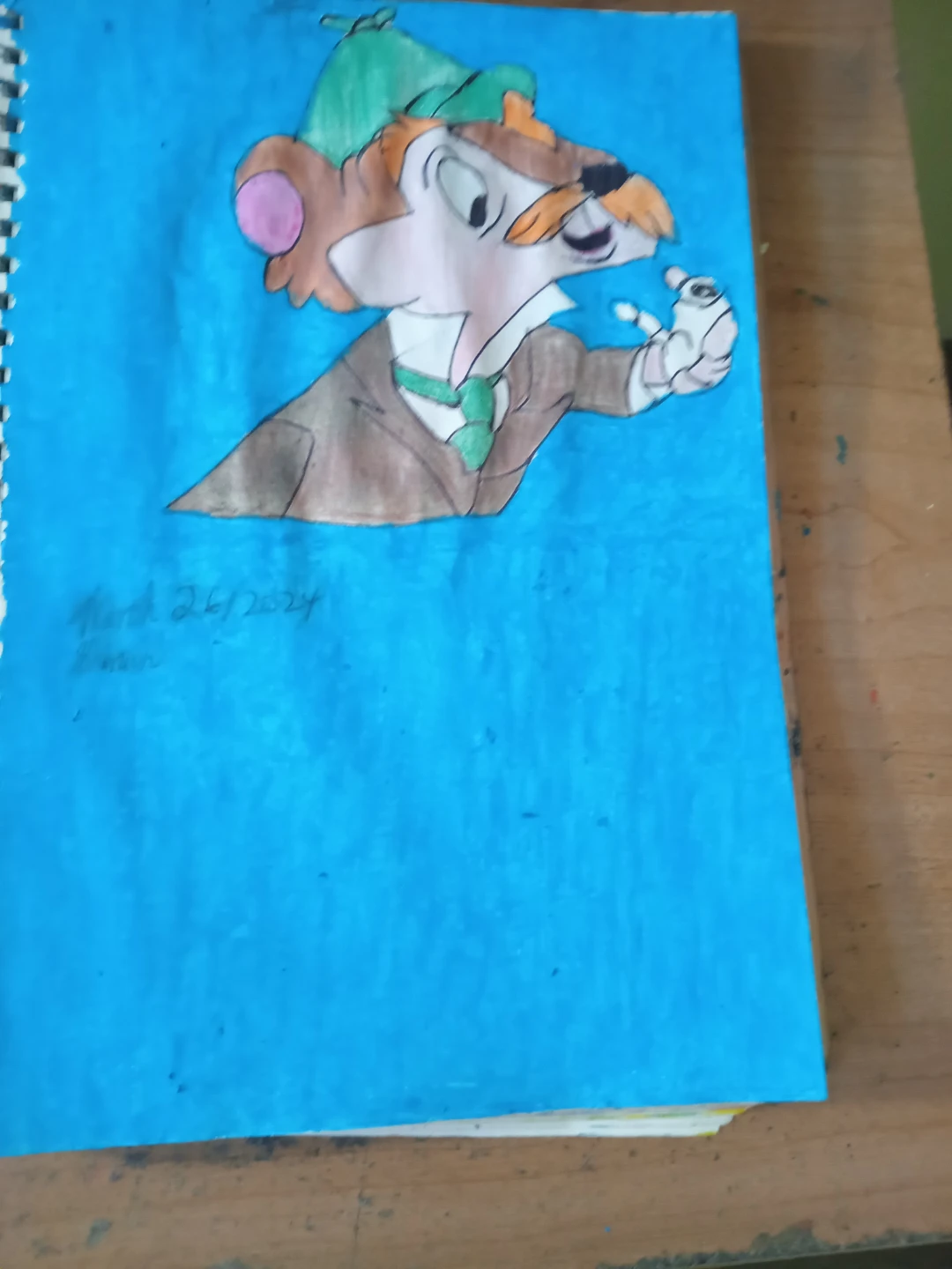 MOUSE DETECTIVE  DRAWING BY CUSTOM ARTIST SHERWIN - photo 4