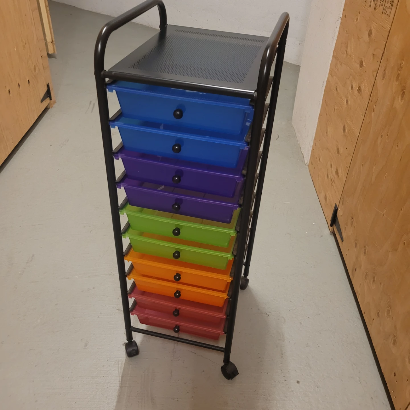 Classic 10-Drawer Organizer Cart-UNIQUE