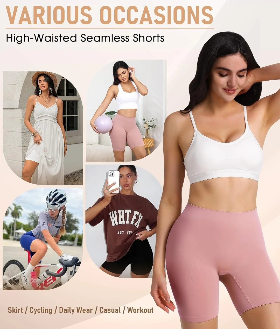 4 Pack Slip Shorts for Under Dresses! - photo 5