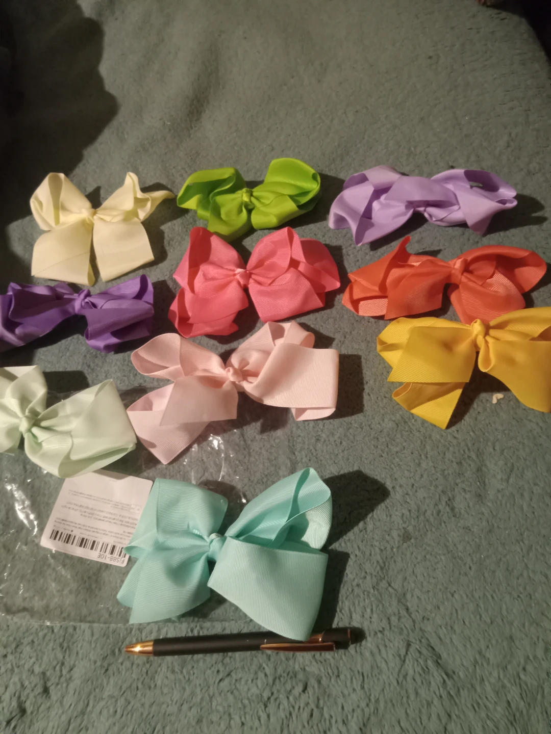 New! 12 Large Grosgrain Ribbon Hair Bows (6" Each)