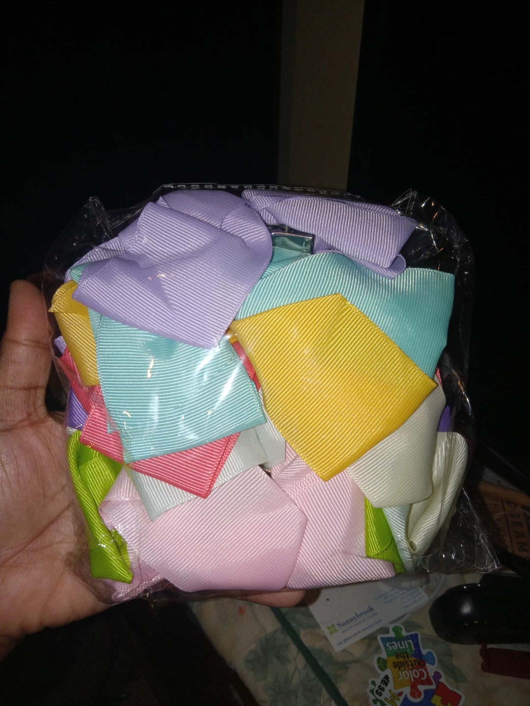 New! 12 Large Grosgrain Ribbon Hair Bows (6" Each) - photo 2