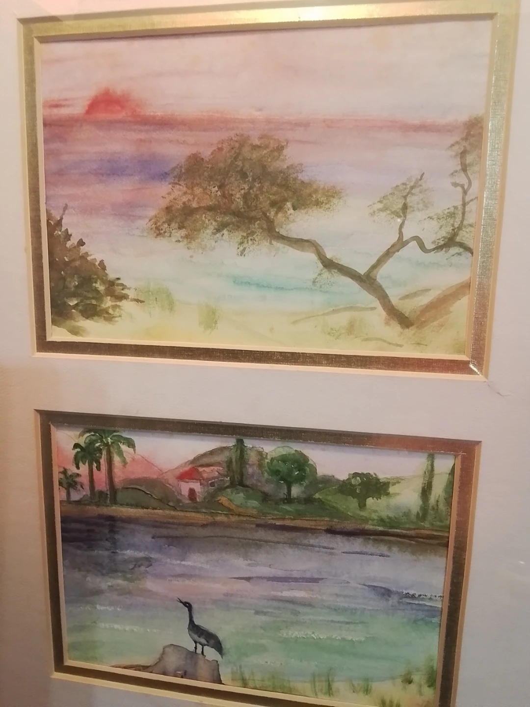 Framed Watercolour Art - Two Landscape Scenes - photo 3