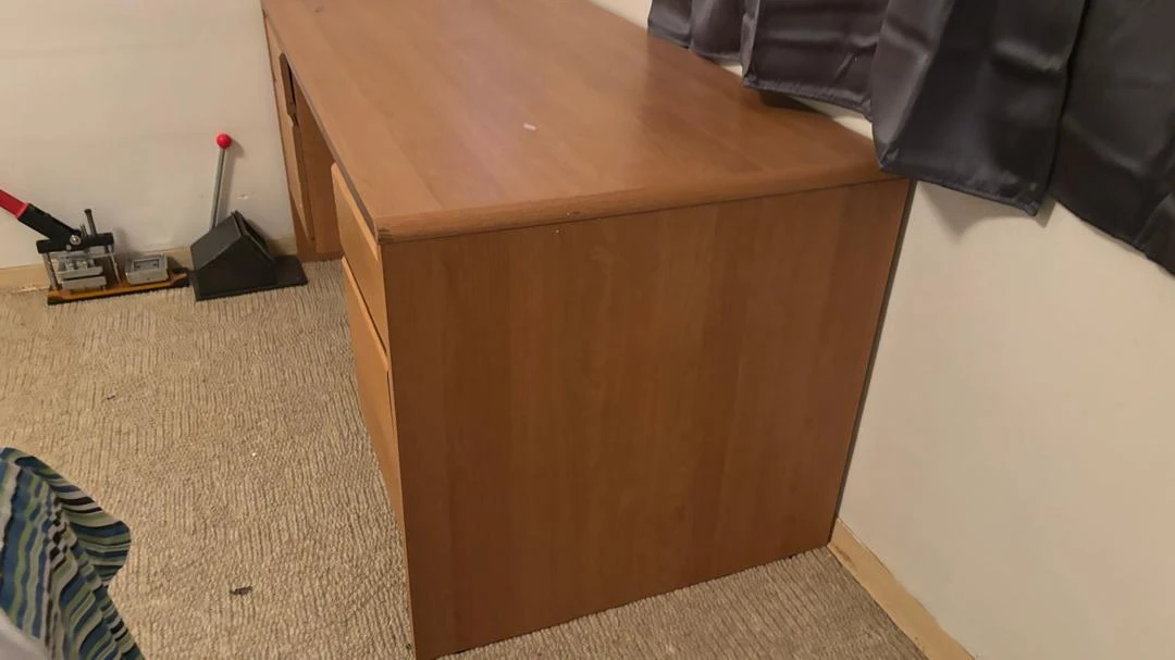 Wooden Desk with Drawers - photo 2
