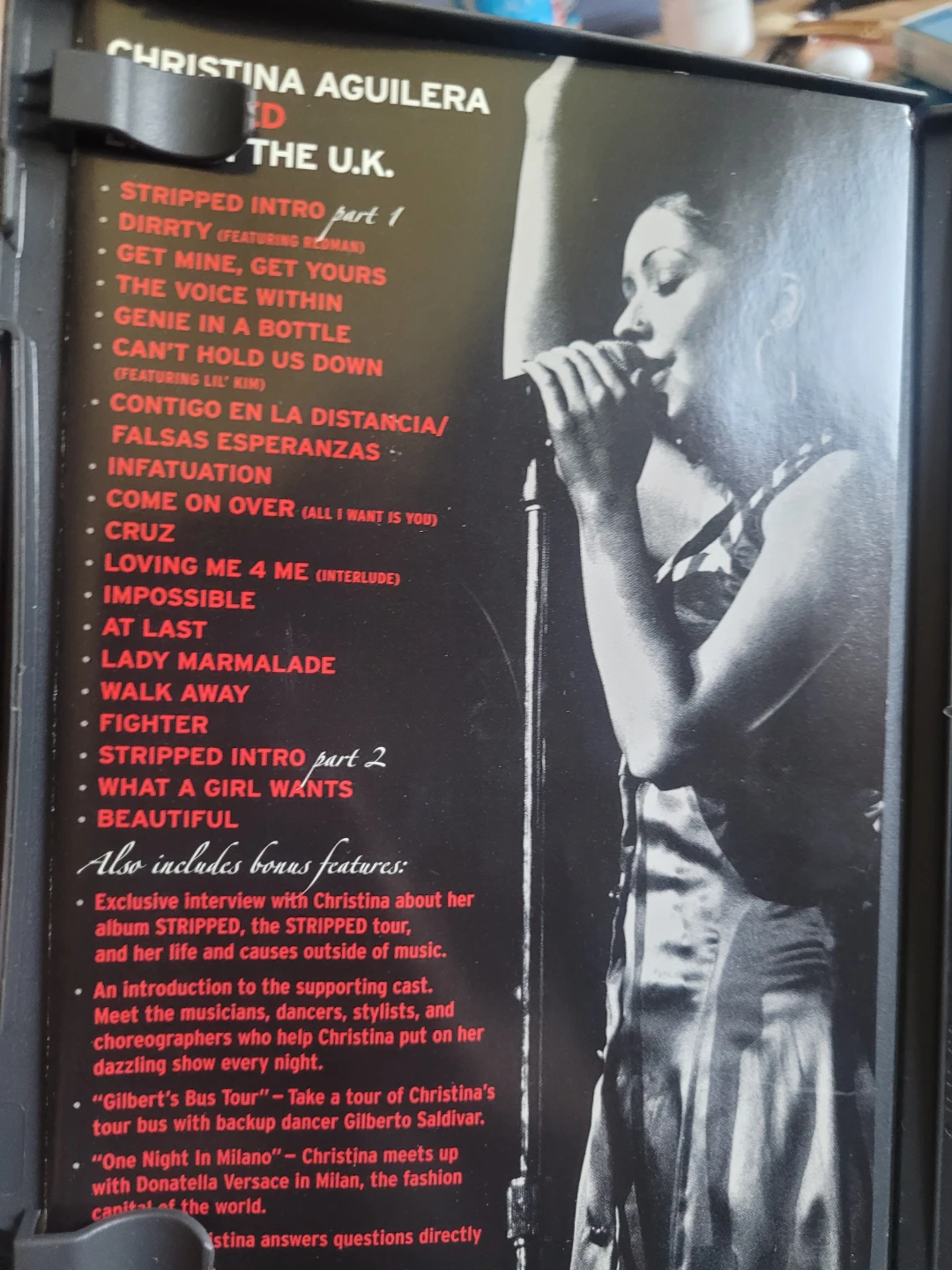 Christina Aguliera STRIPPED live in the U.K DVD - photo 3