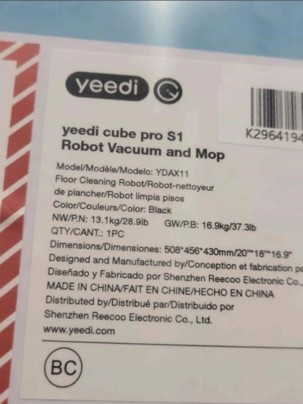 Yeedi Cube Pro S1 Robot Vacuum and Mop - photo 2