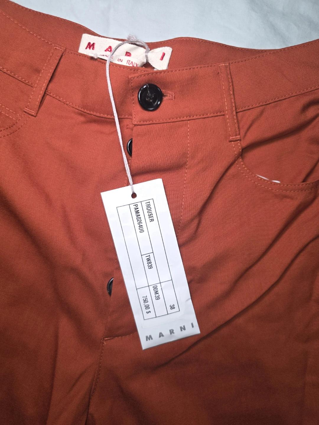 Marni Trouser PAMA0264U0 Orange - photo 4