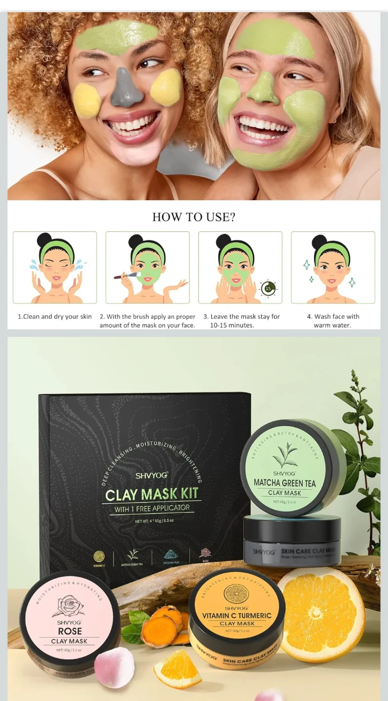 4Pcs Face Mask Set -Skin Care Mask