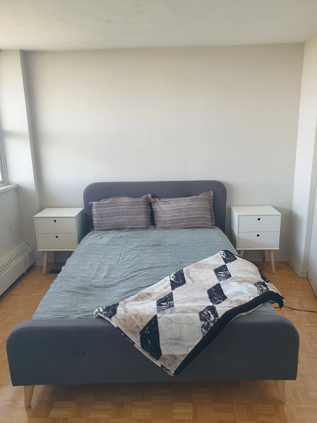 MASON V2 Grey Upholstered Bed Frame (Queen) - photo 2