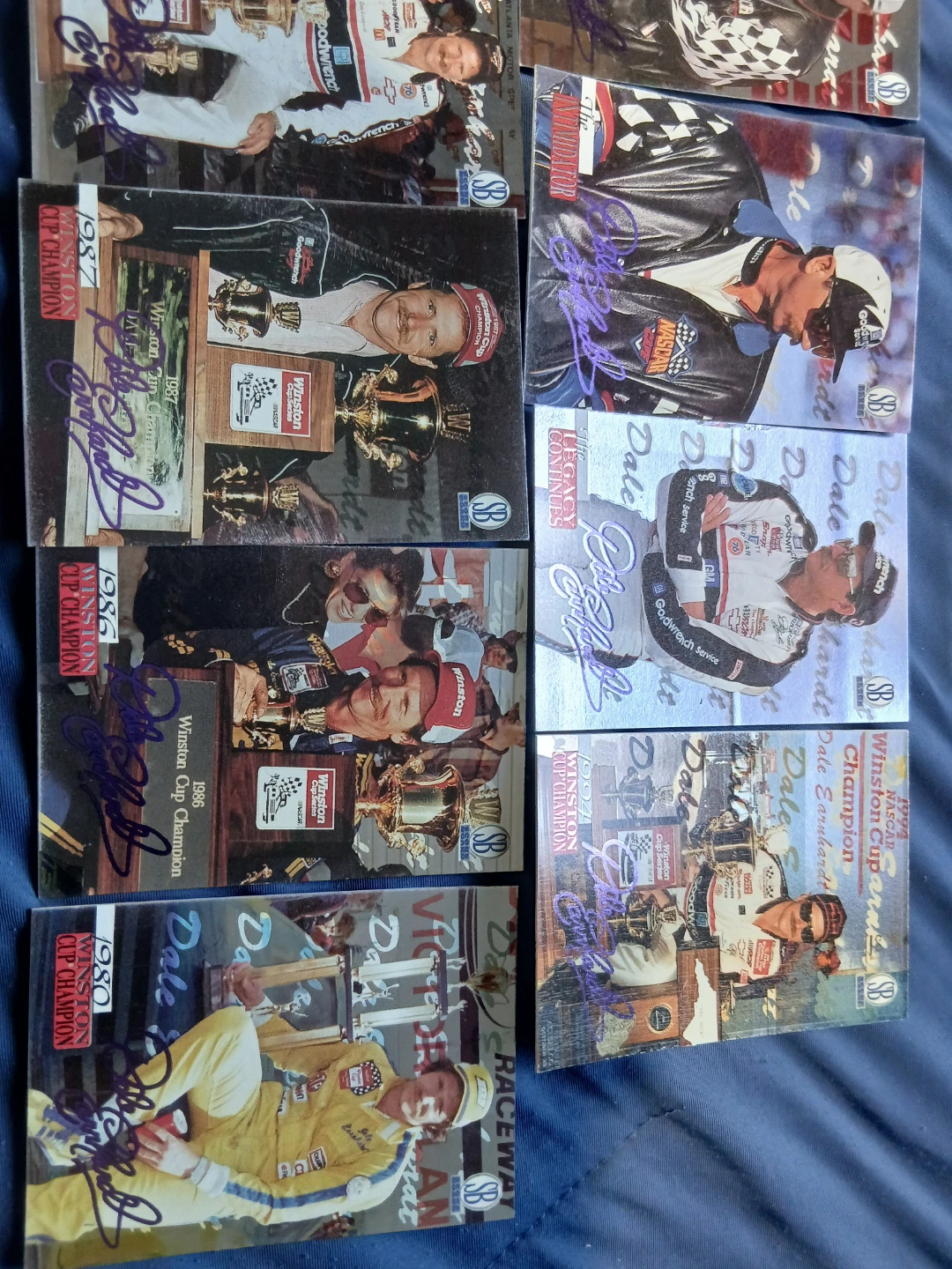 Dale Earnhardt Autographed NASCAR Trading Card Collection - photo 3