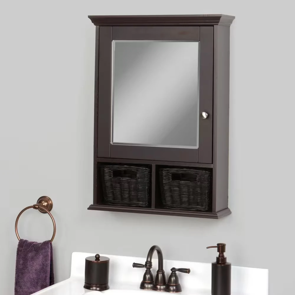 NEW BOX Zenith Wood Medicine Cabinet 21x29", Adjustable Shelves - photo 2