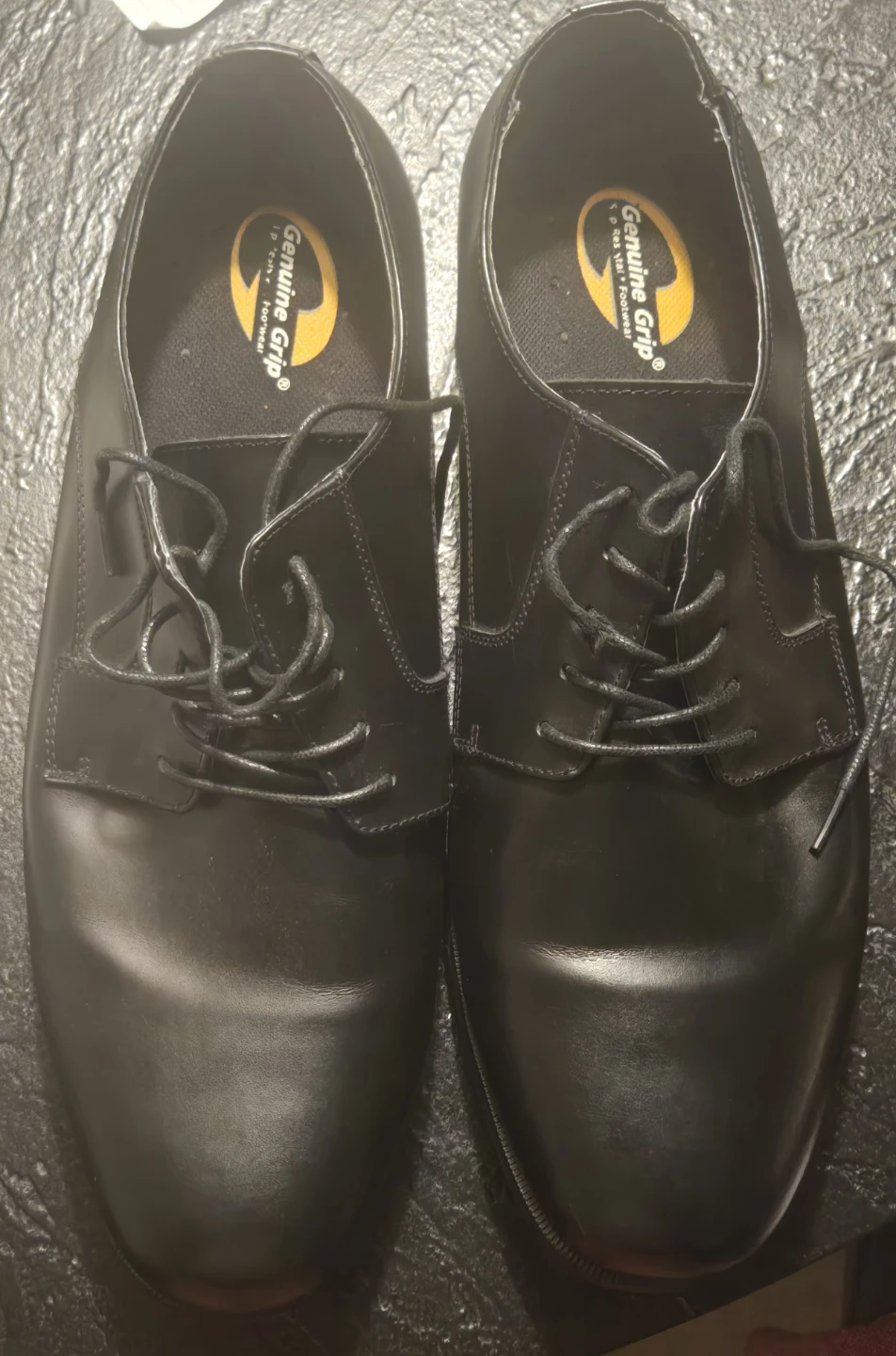 Men's 16 Wide Black Dress Leather Oxford Shoes. EUC.