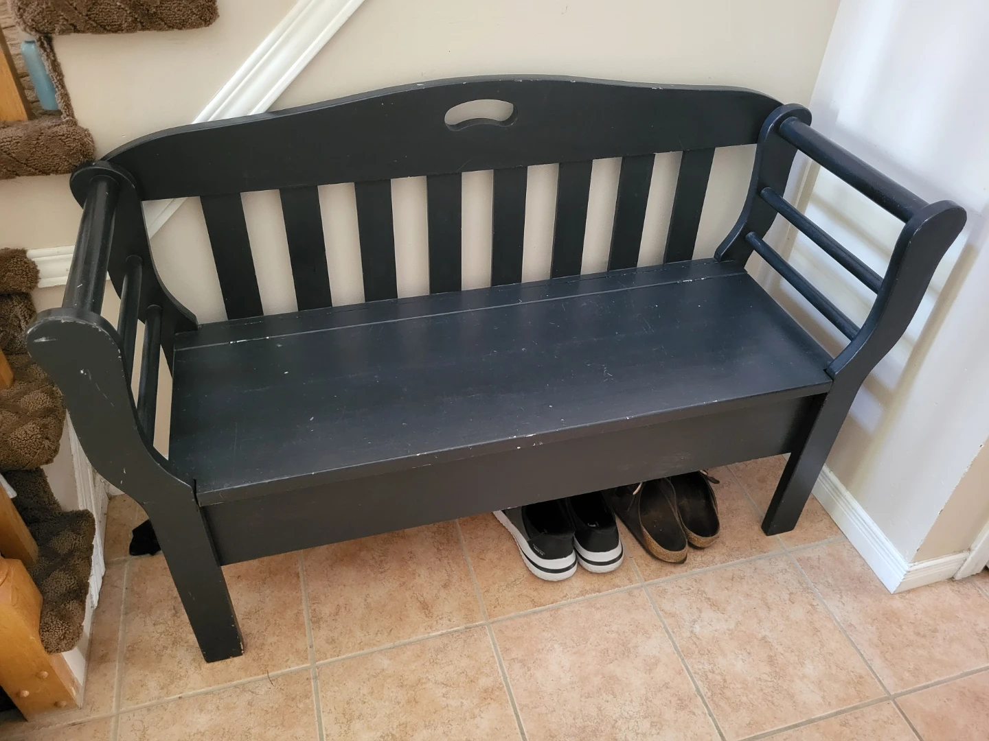 Black Storage Bench
