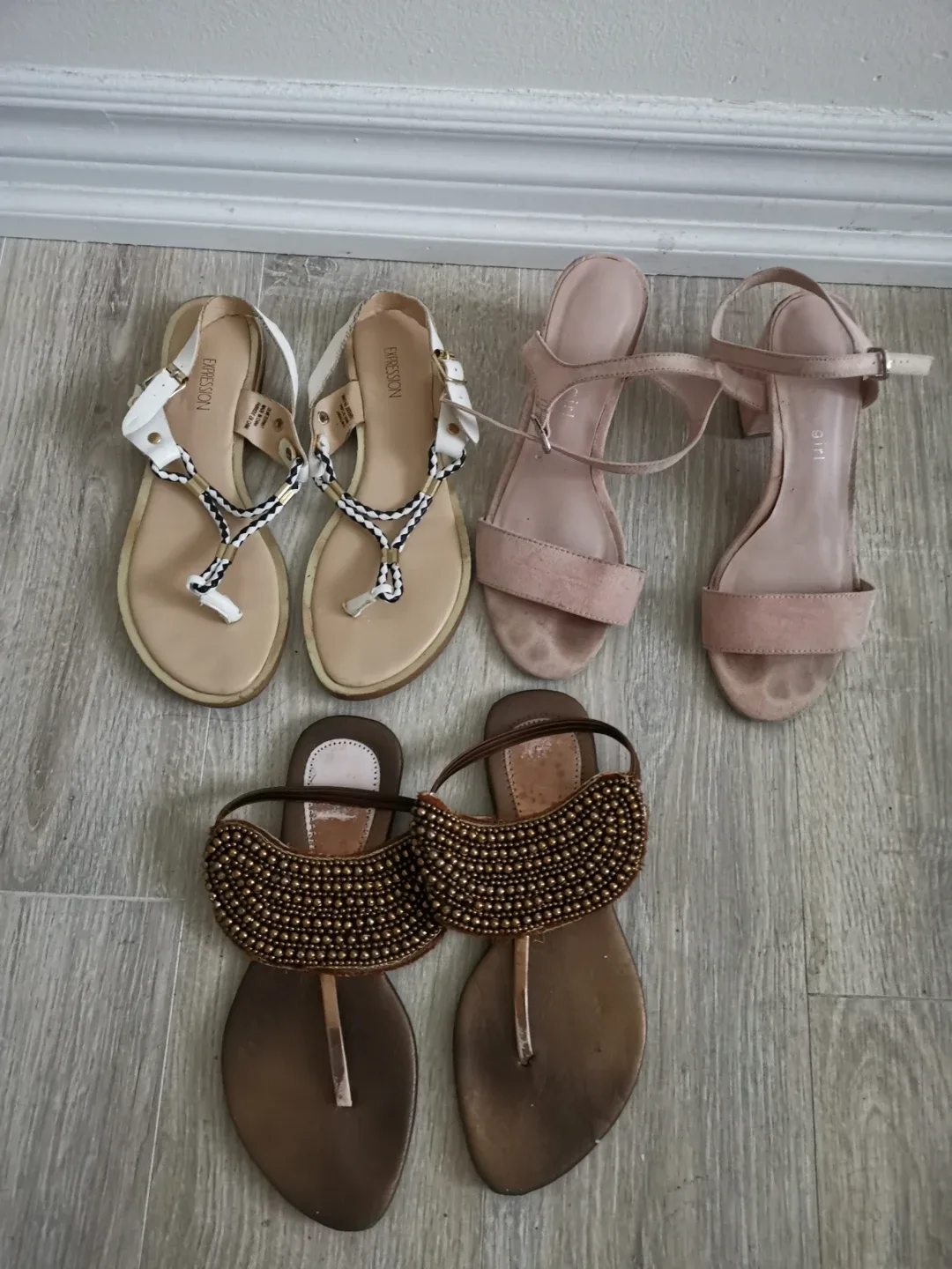 Expression & Boutique Sandals - 3 Pairs