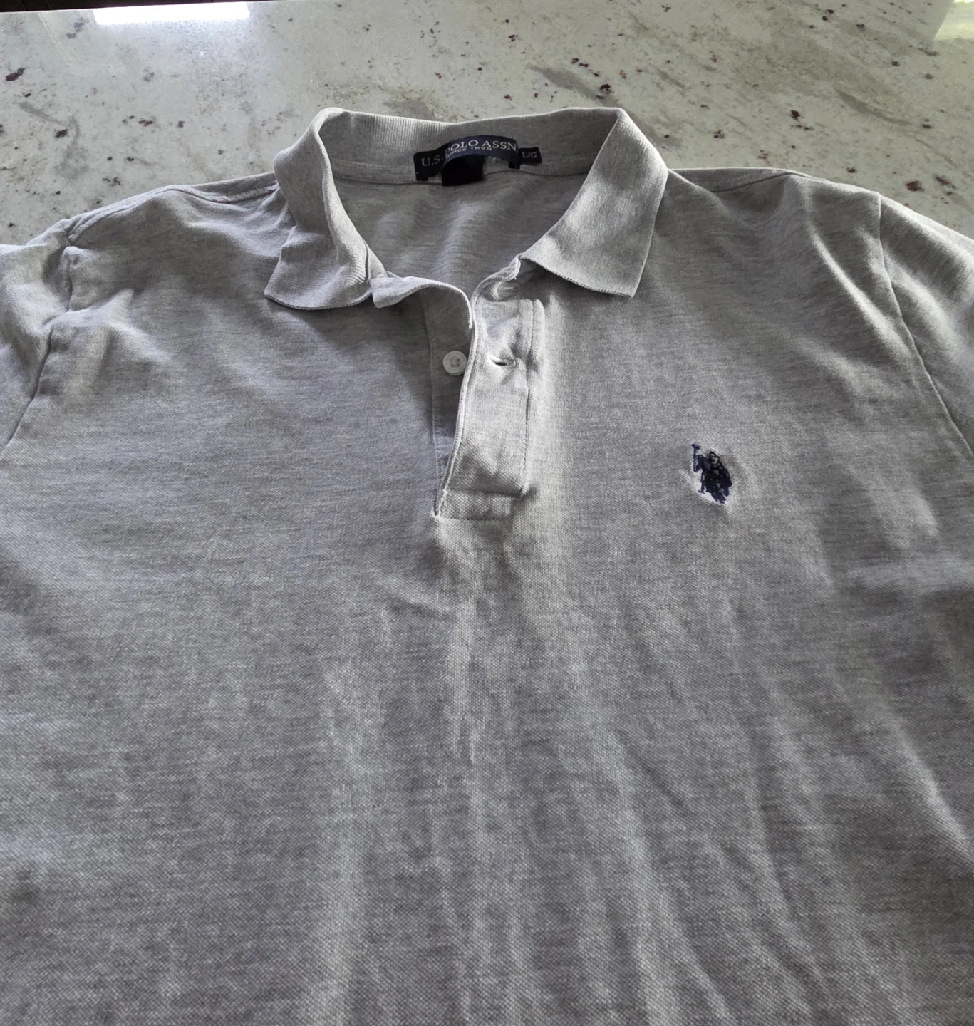 U.S. Polo Assn. Grey Polo Shirt - Large - photo 2