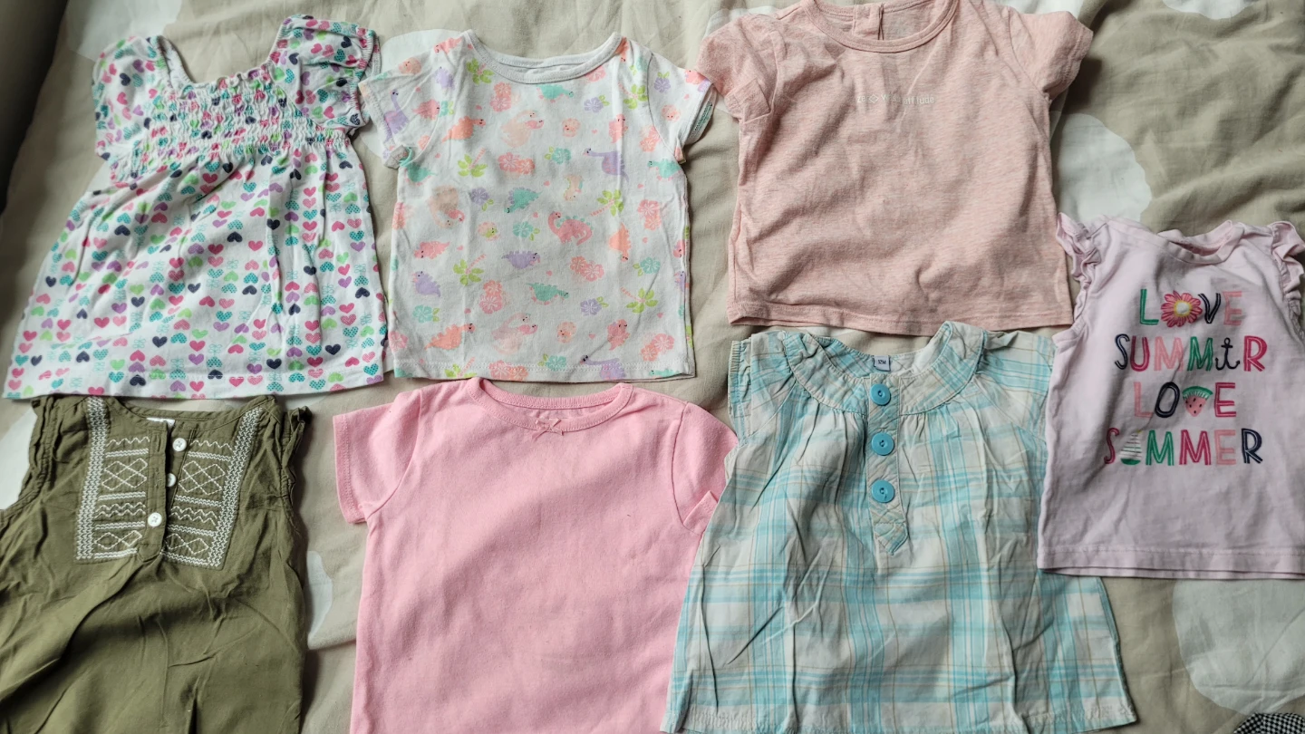 12 Months Baby Girl Clothes Lot - Dresses, Tops & Shorts - photo 3