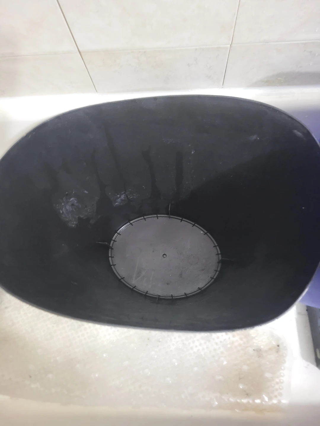 Black Plastic Dustpan with Handle