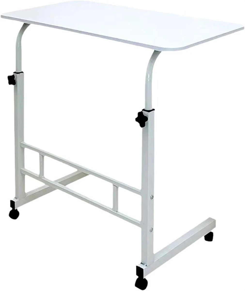 Adjustable Height Rolling Bedside Table