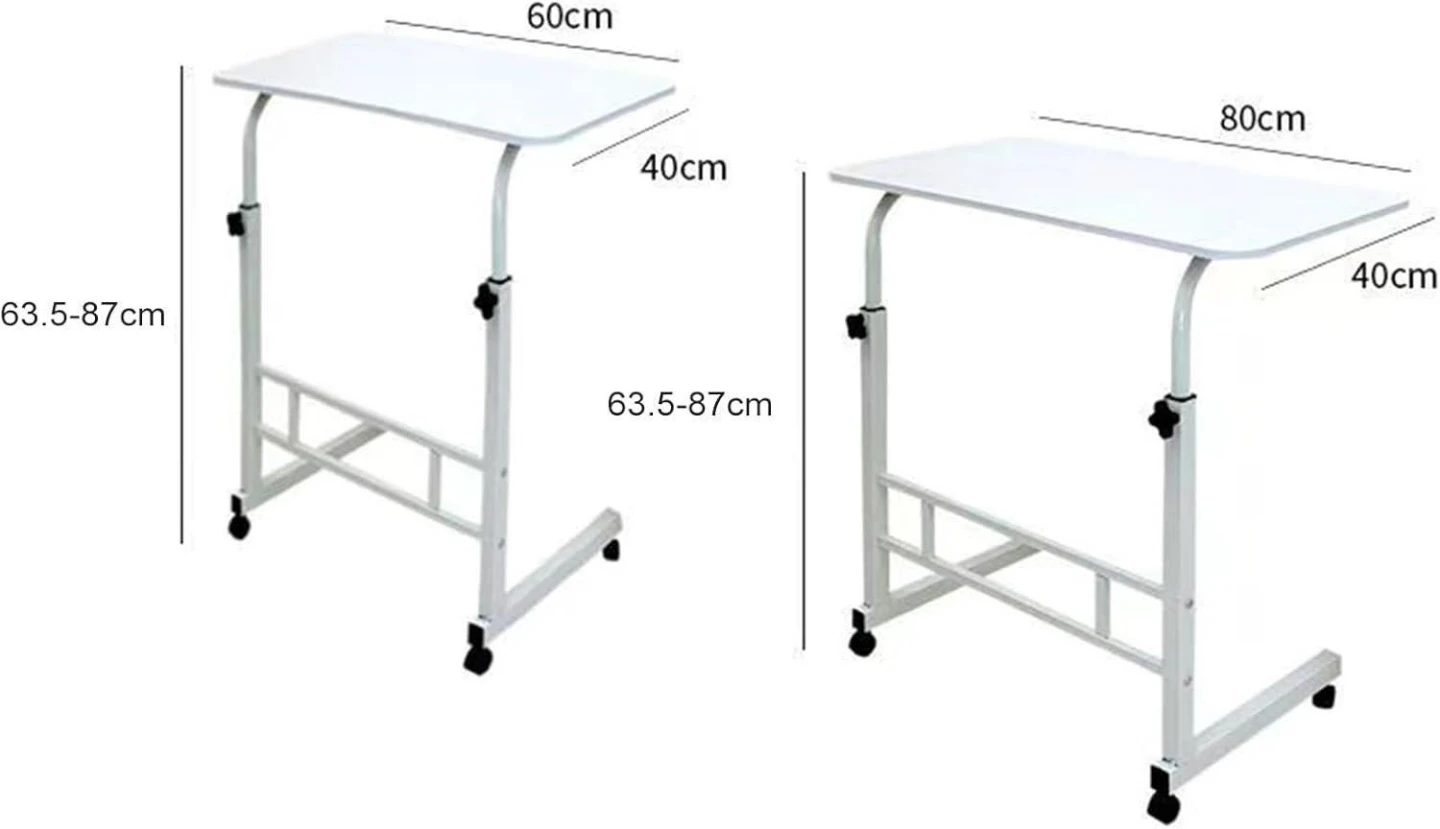 Adjustable Height Rolling Bedside Table - photo 2