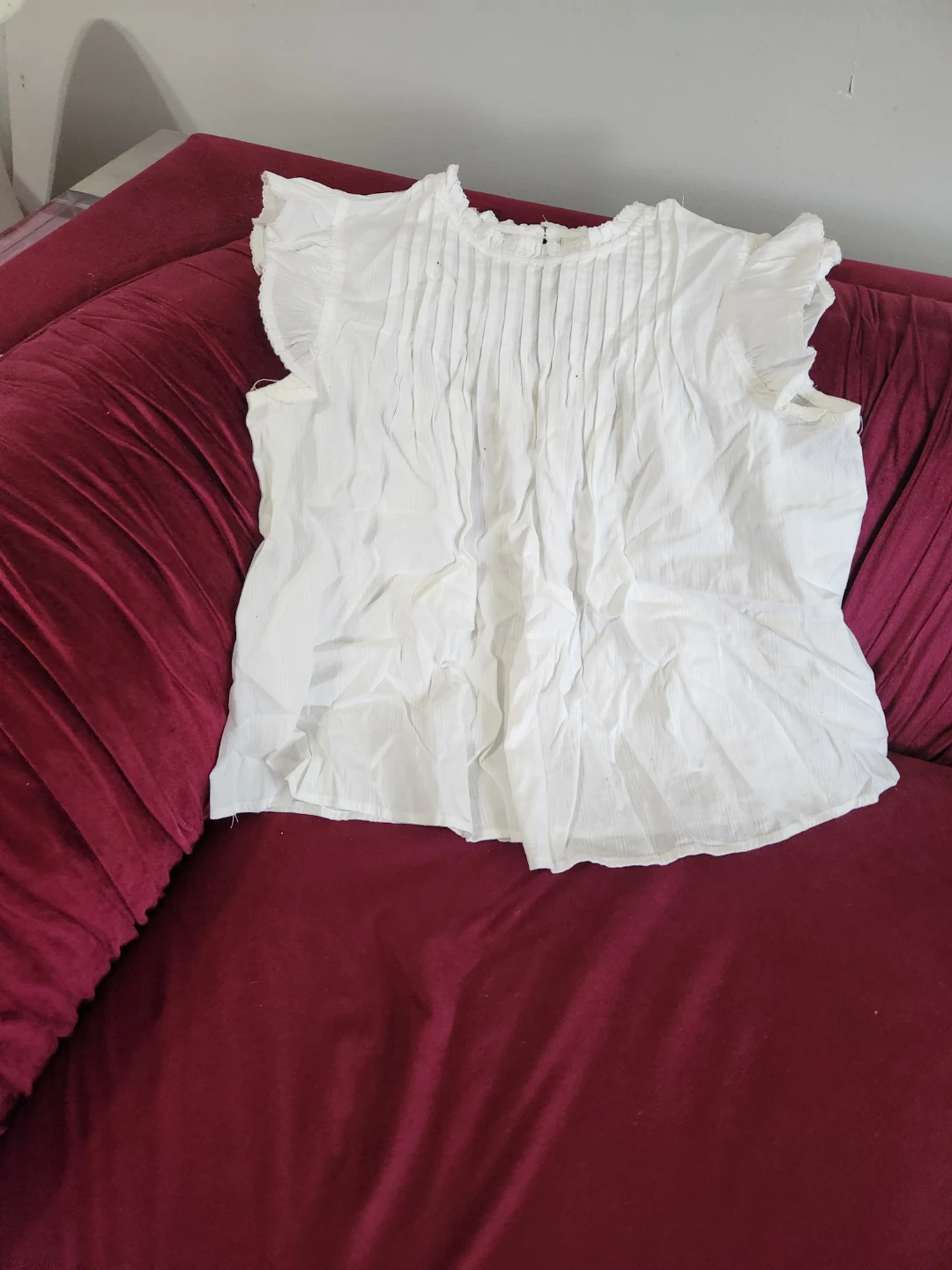 White Embroidered Peasant Blouse - photo 2