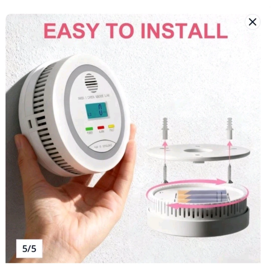 3 Pack Lot Photoelectric Smoke & Carbon Monoxide Detectors Alarm - photo 5