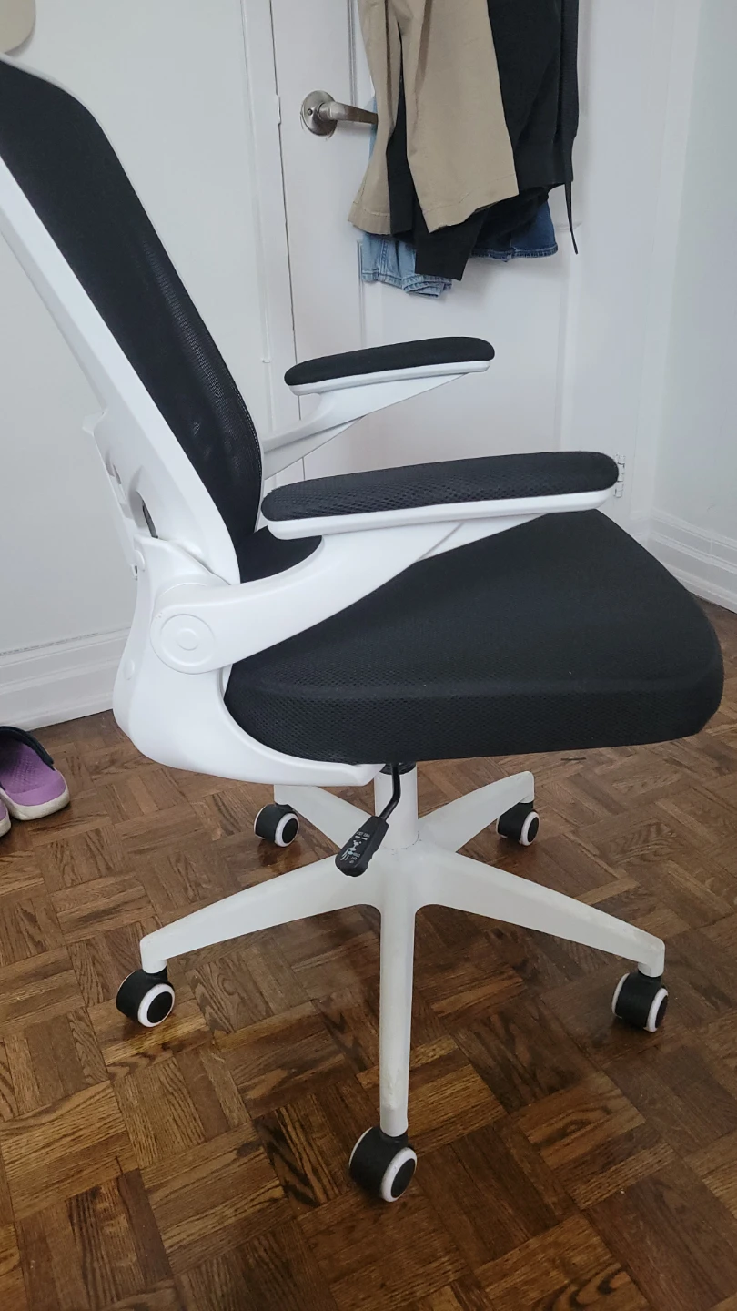 Swivel Office Chair - height adjustable, lumbar support (white) - photo 4