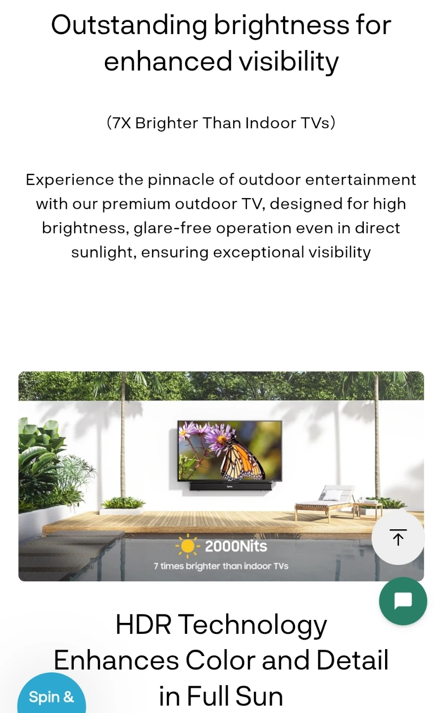 Sylvox 55" Outdoor Google TV 4K HDR - photo 3