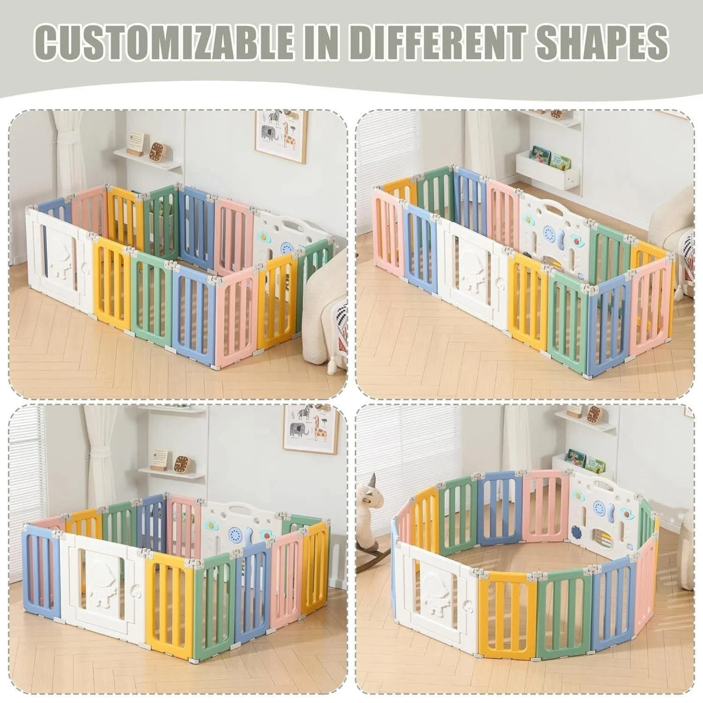 Multi-Color Baby Playpen with Toys - photo 2