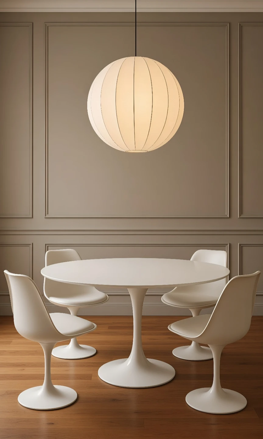Brand New Moe's "Illume" White Silk Pendant Light (28" Diameter) - photo 2