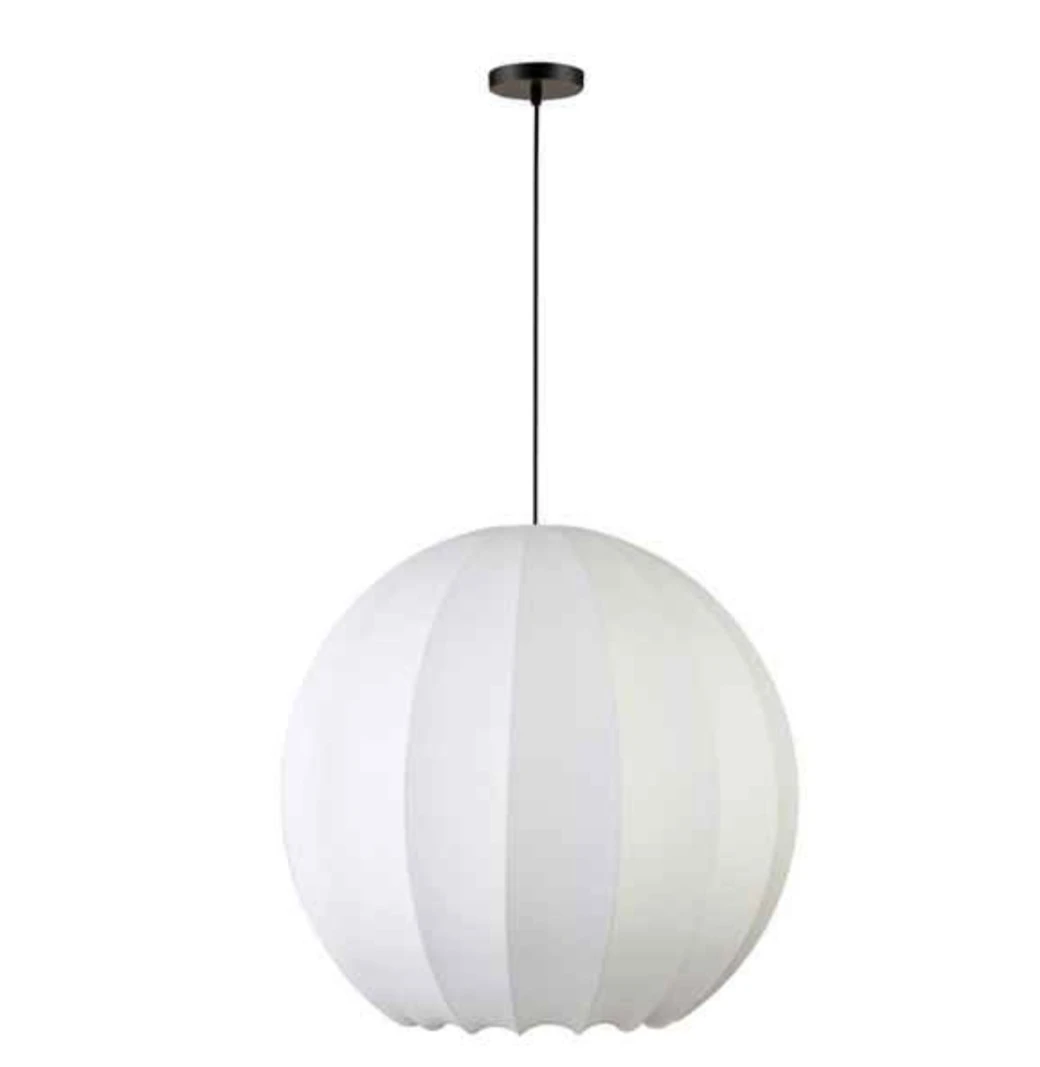 Brand New Moe's "Illume" White Silk Pendant Light (28" Diameter) - photo 3