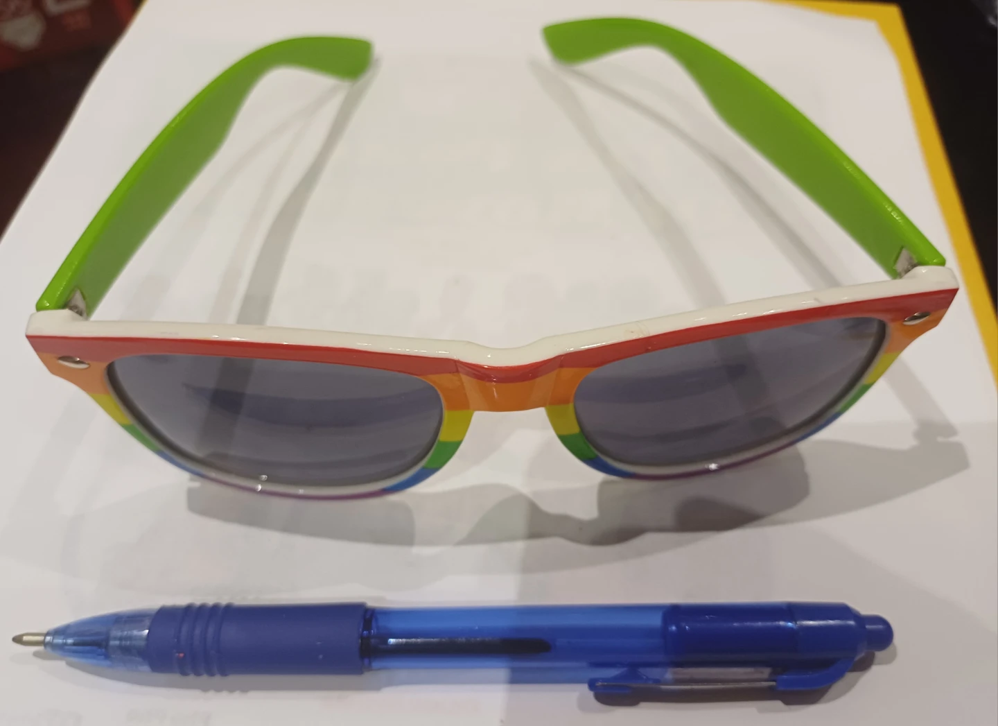 Rainbow Pride Sunglasses, TD logo on arm