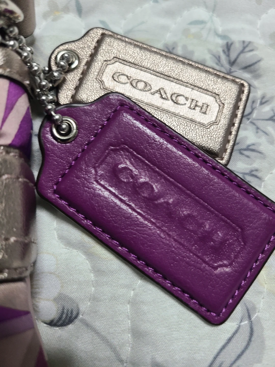Coach Shoulder Bag - Purple Floral Pattern - photo 4
