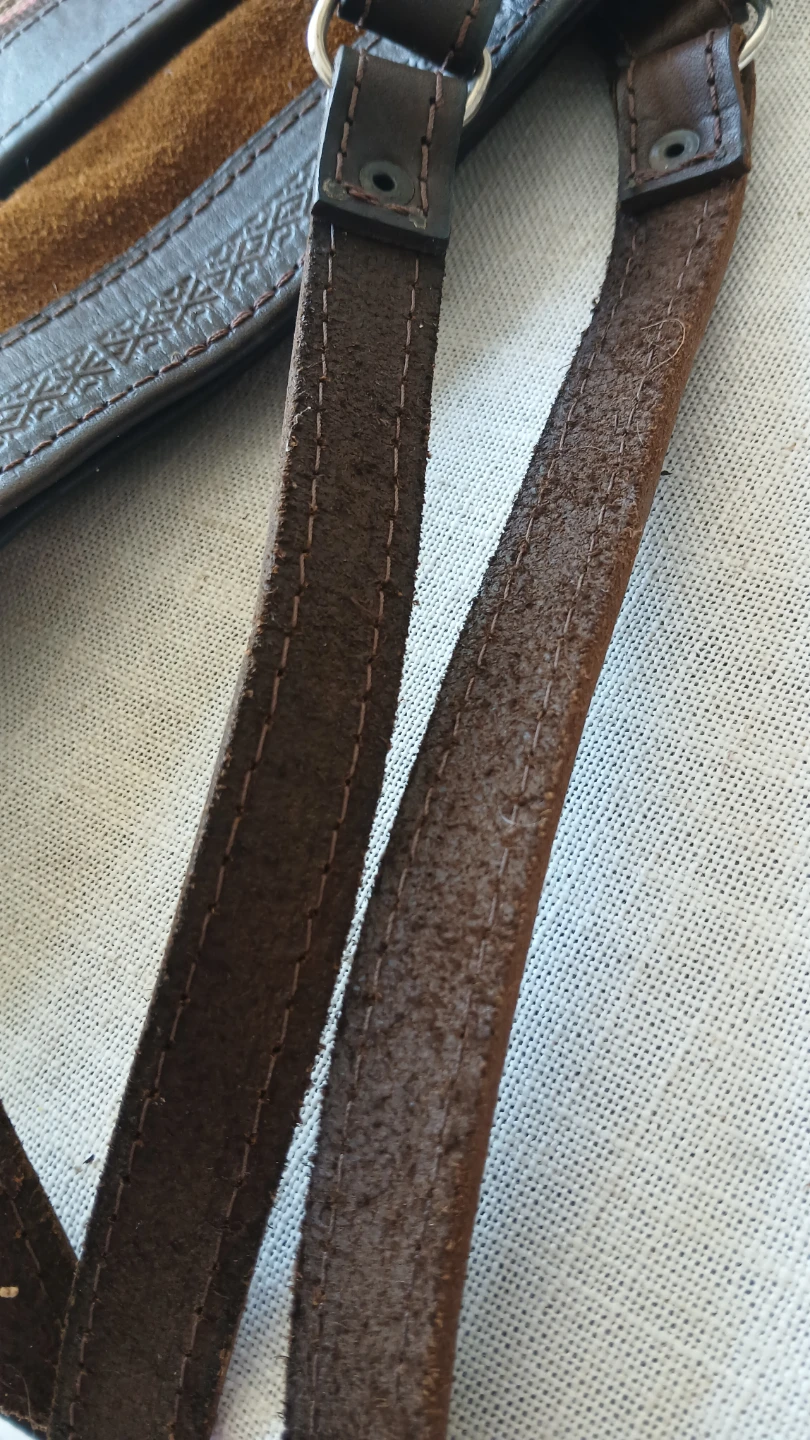 Brown Leather & Woven Pattern Tote Bag - photo 3