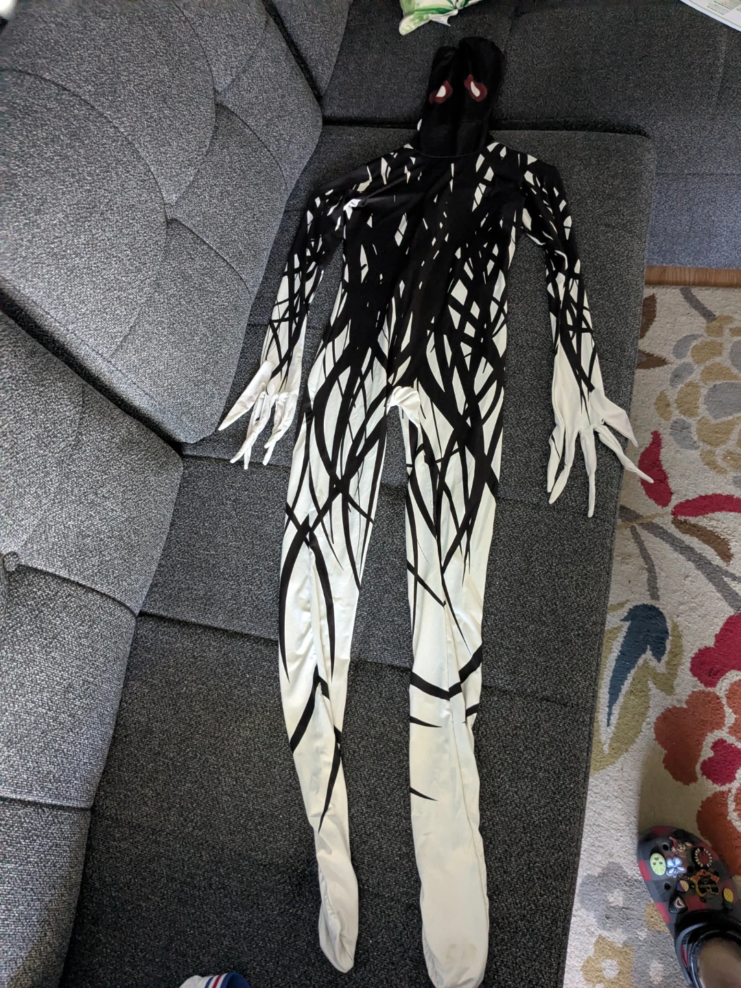 Children's Large Black and White Tree Branch Costume Bodysuit