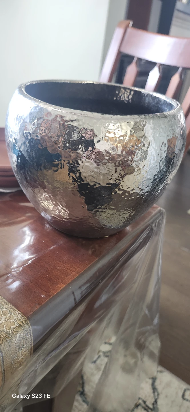 Decorative Hammered Bowl Planter - photo 5
