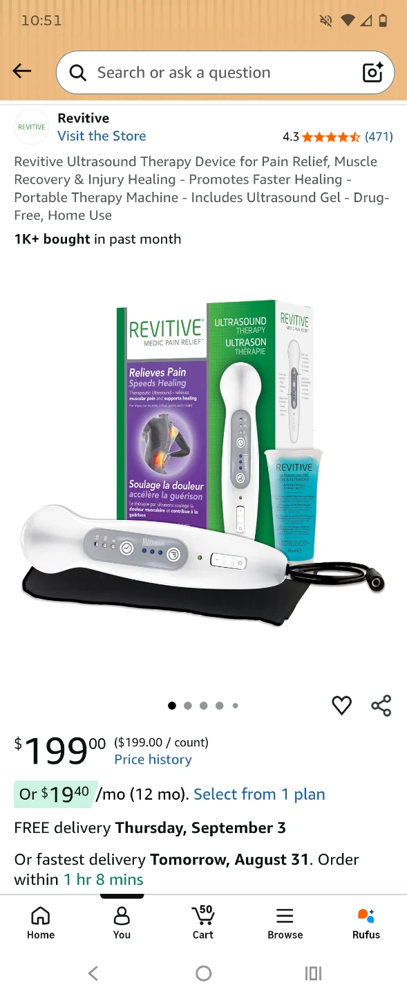 New Revitive Ultrasound Therapy Device for Pain Relief