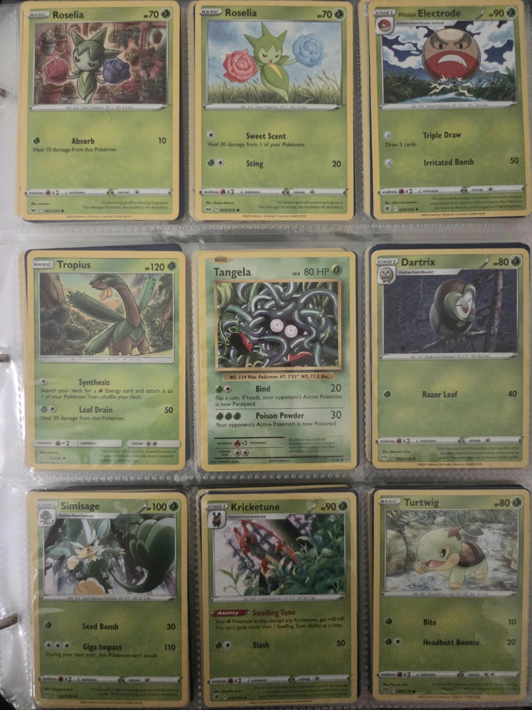 Pokemon Cards - Grass Type