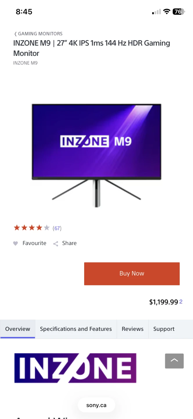 Sony INZONE Gaming Monitor - photo 5