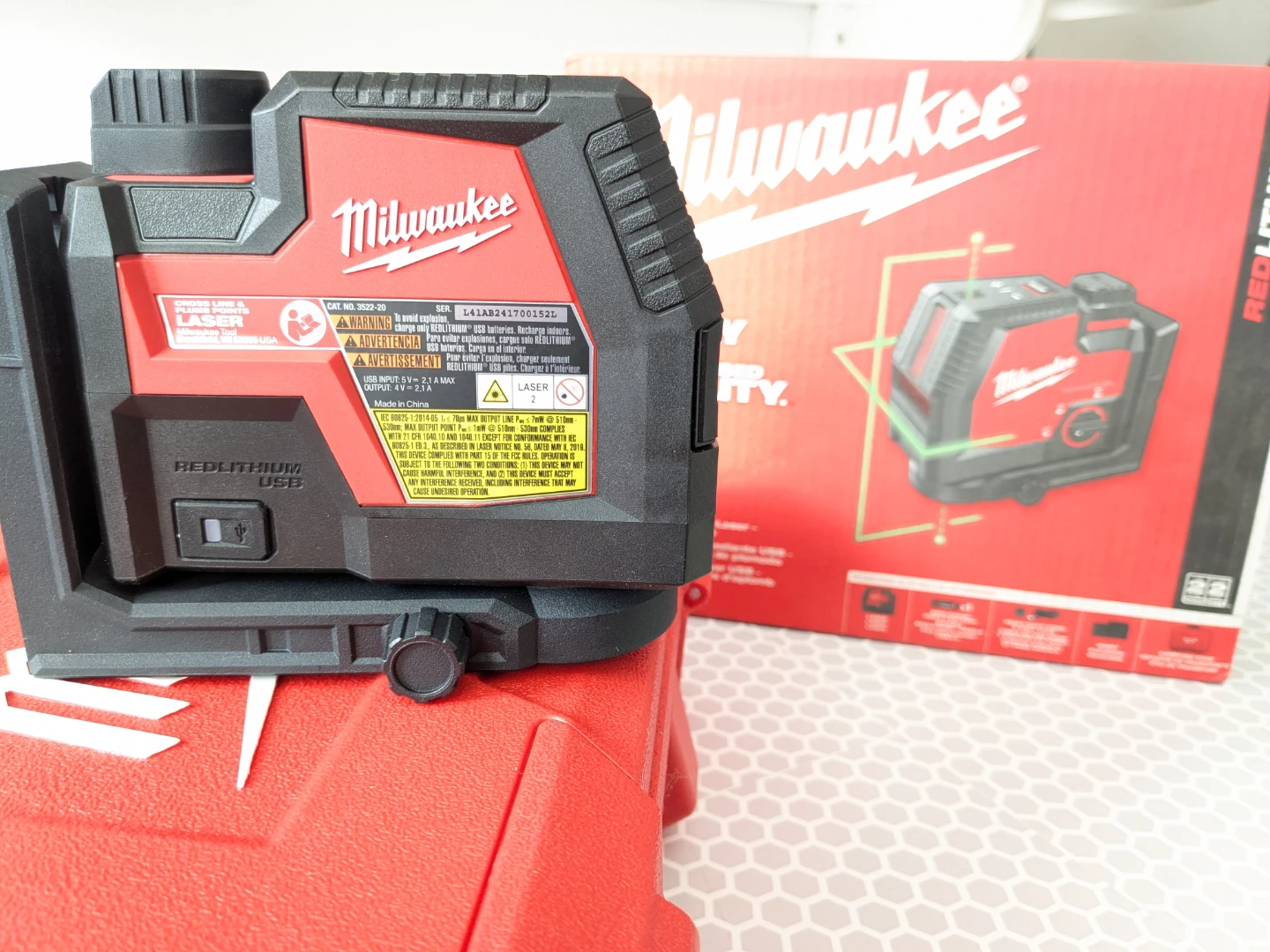 3.0 USB Milwaukee RECHARGEABLE Green Laser Combo Kit - photo 5