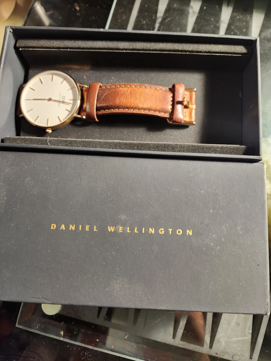 Daniel Wellington Watch with Brown Leather Strap