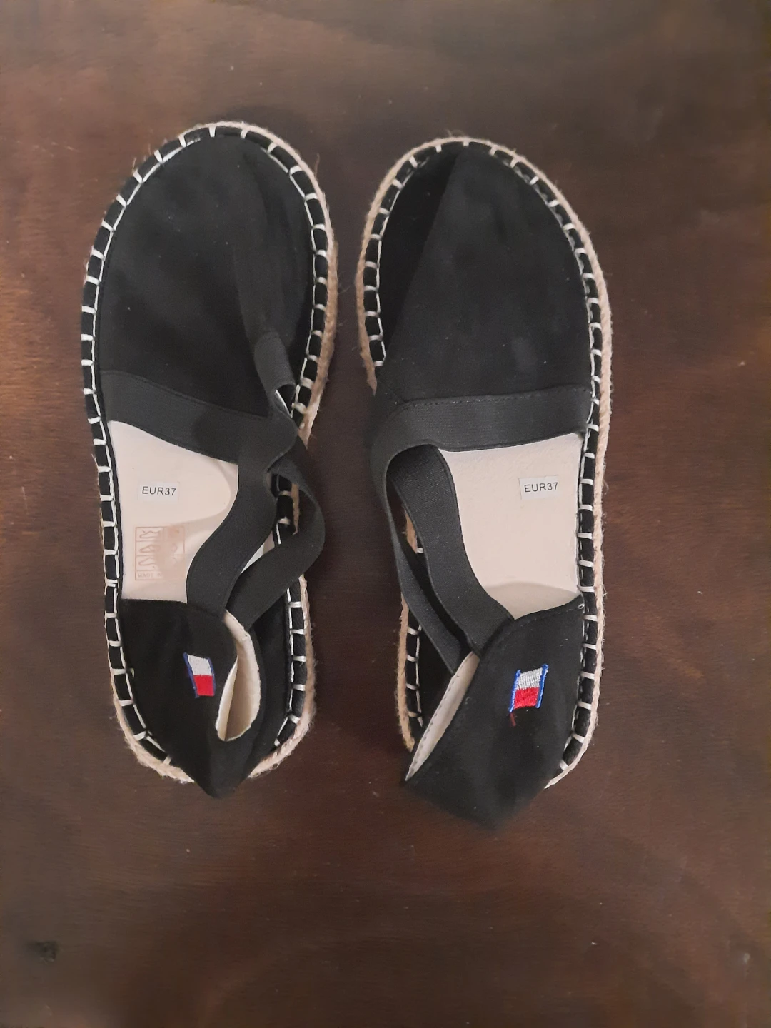 Black Espadrille Flats