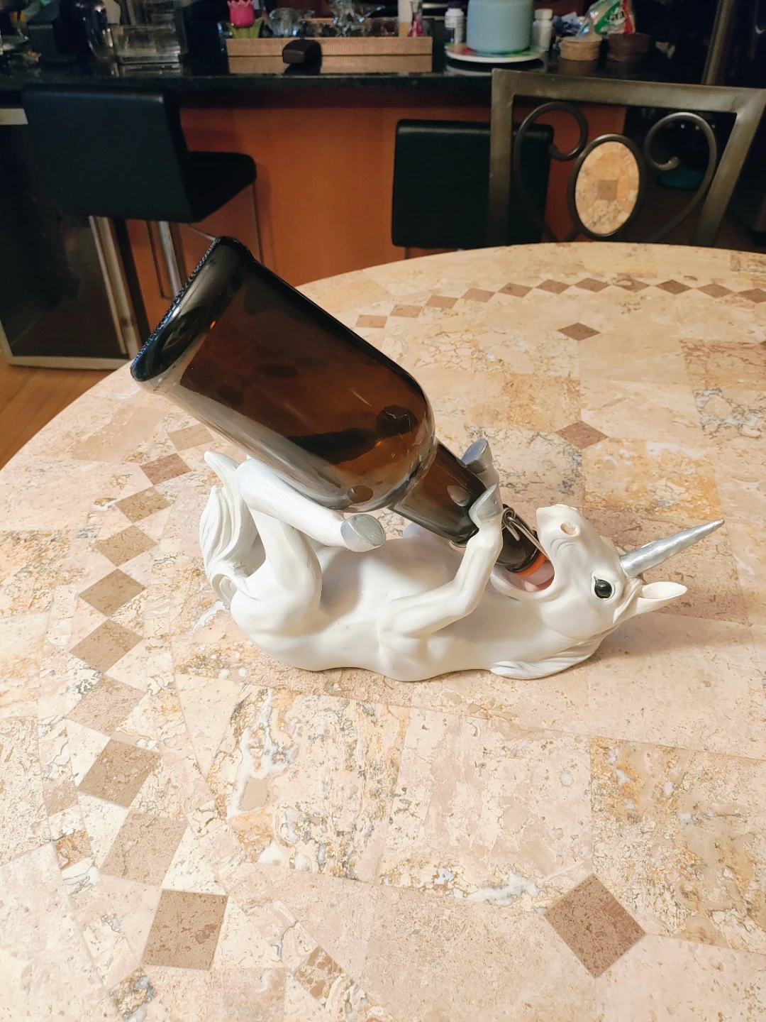 DWK 'Wine of Purity' White Unicorn Wine Bottle Holder (2018)