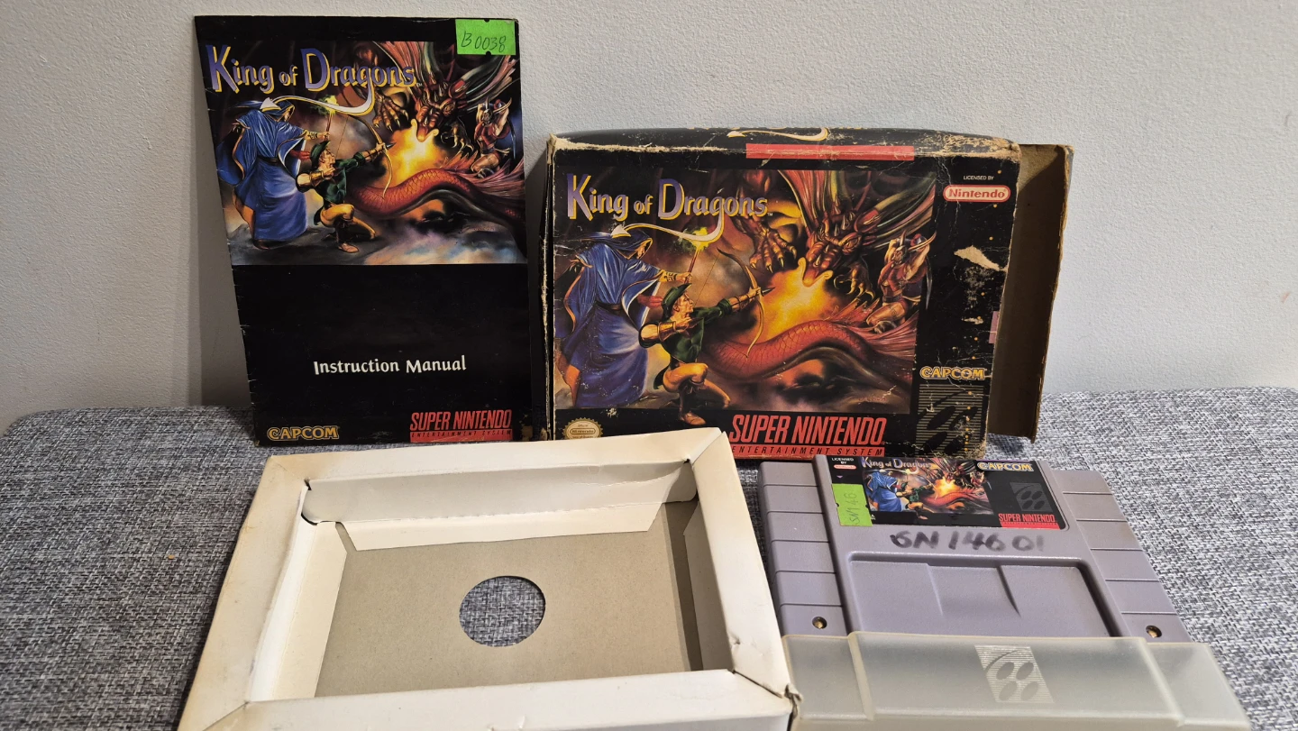 King of Dragons Super Nintendo Game with Box and Manual