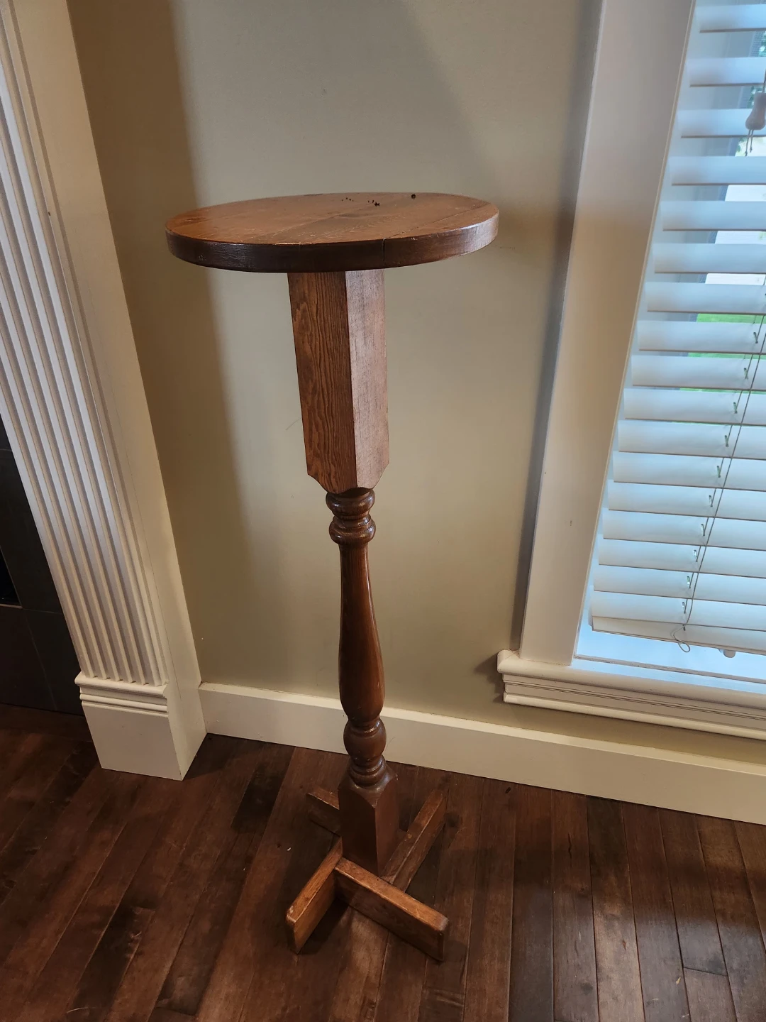 Antique solid wood Pedestal Plant OR sculpture  Stand - photo 4