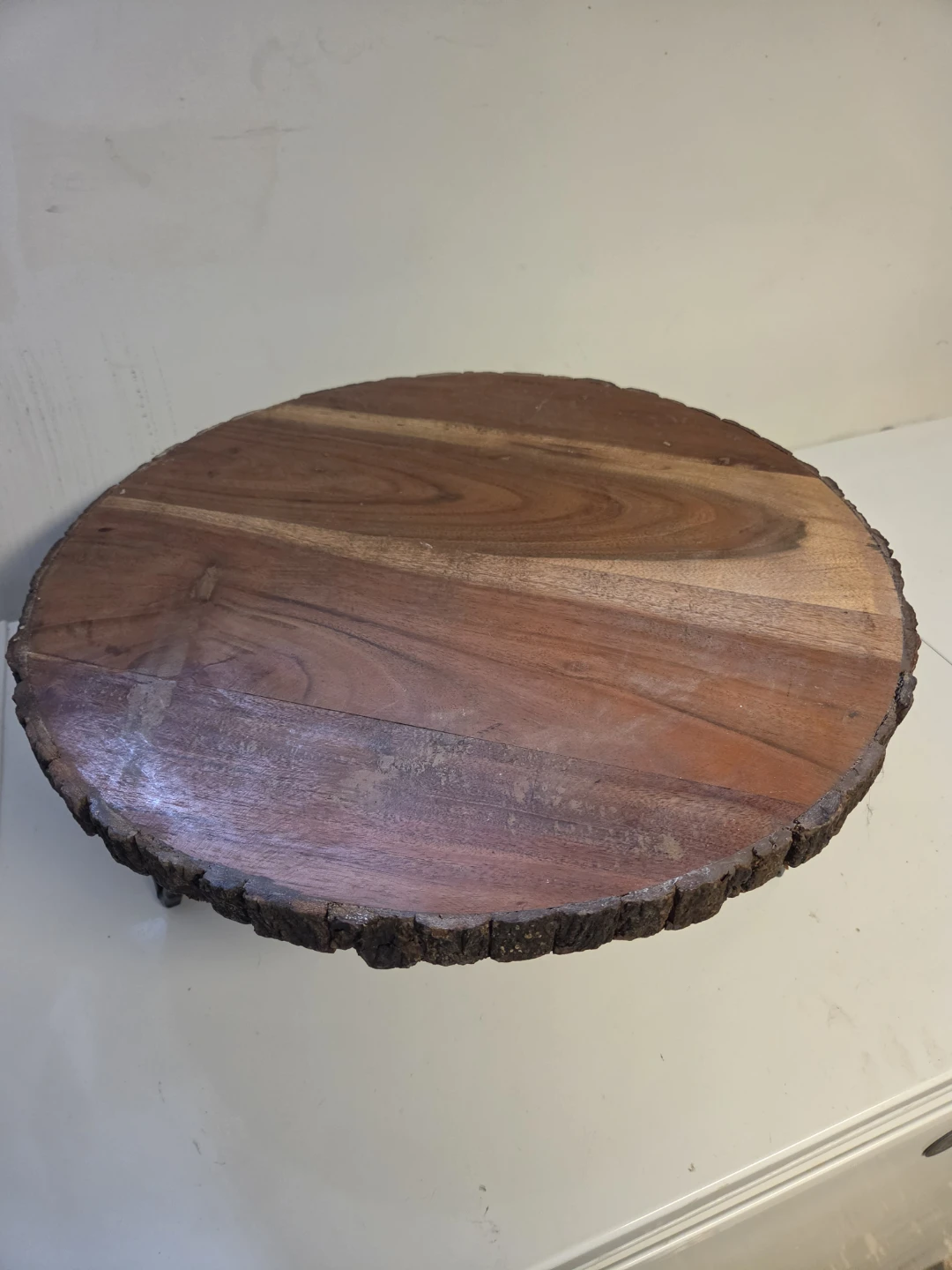 Wooden Stand with Metal Legs