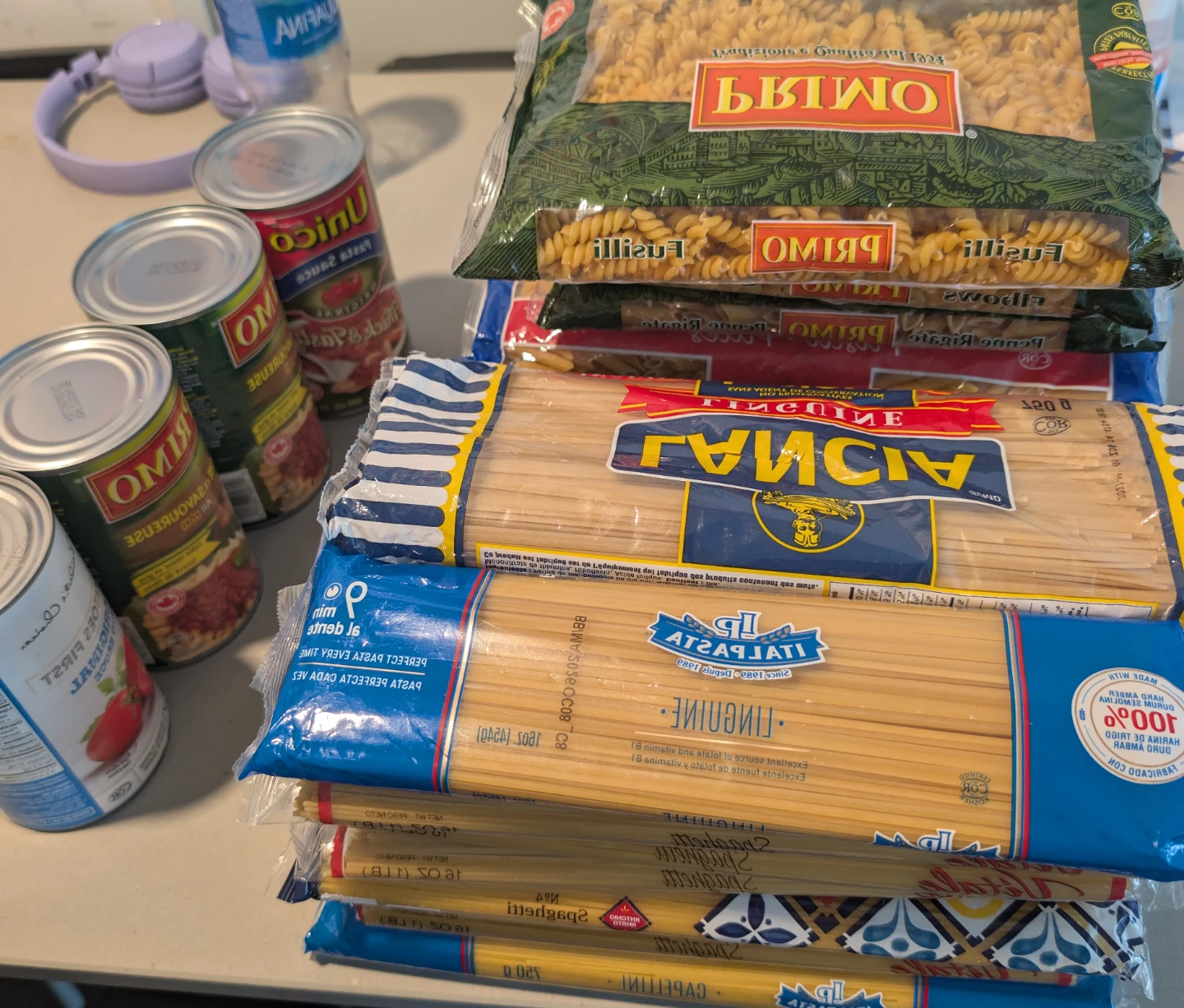 Assorted Pasta and Canned Sauce Bundle