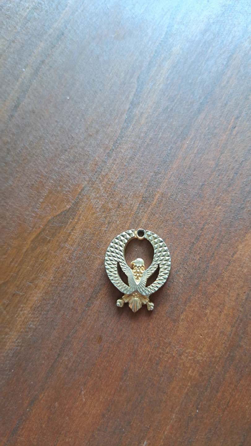 Vintage Gold Tone Eagle Pendant Charm