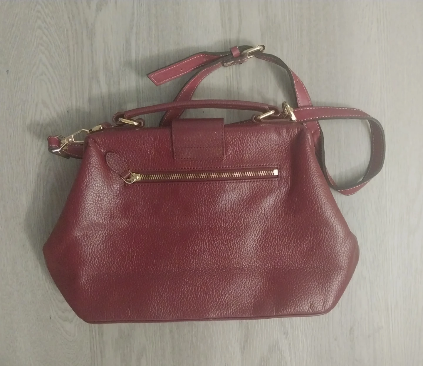 St. Scott Burgundy Leather Bag - photo 2