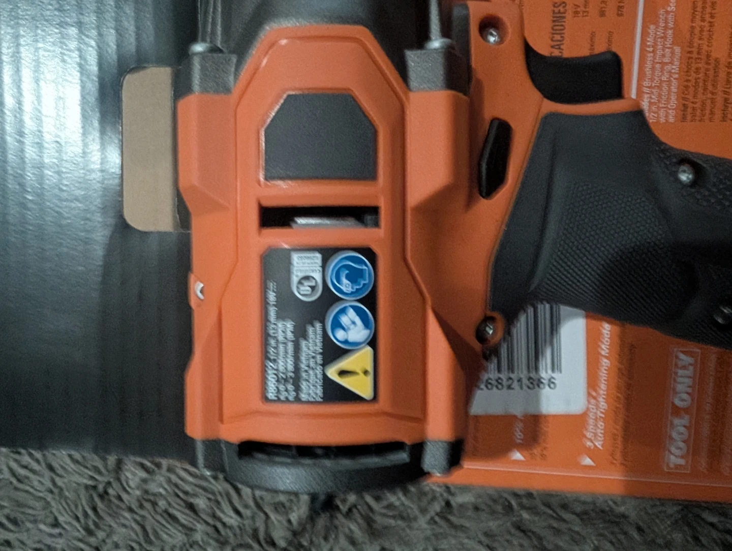RIDGID 18V Brushless 1/2 inch Impact Wrench R86012 - photo 4