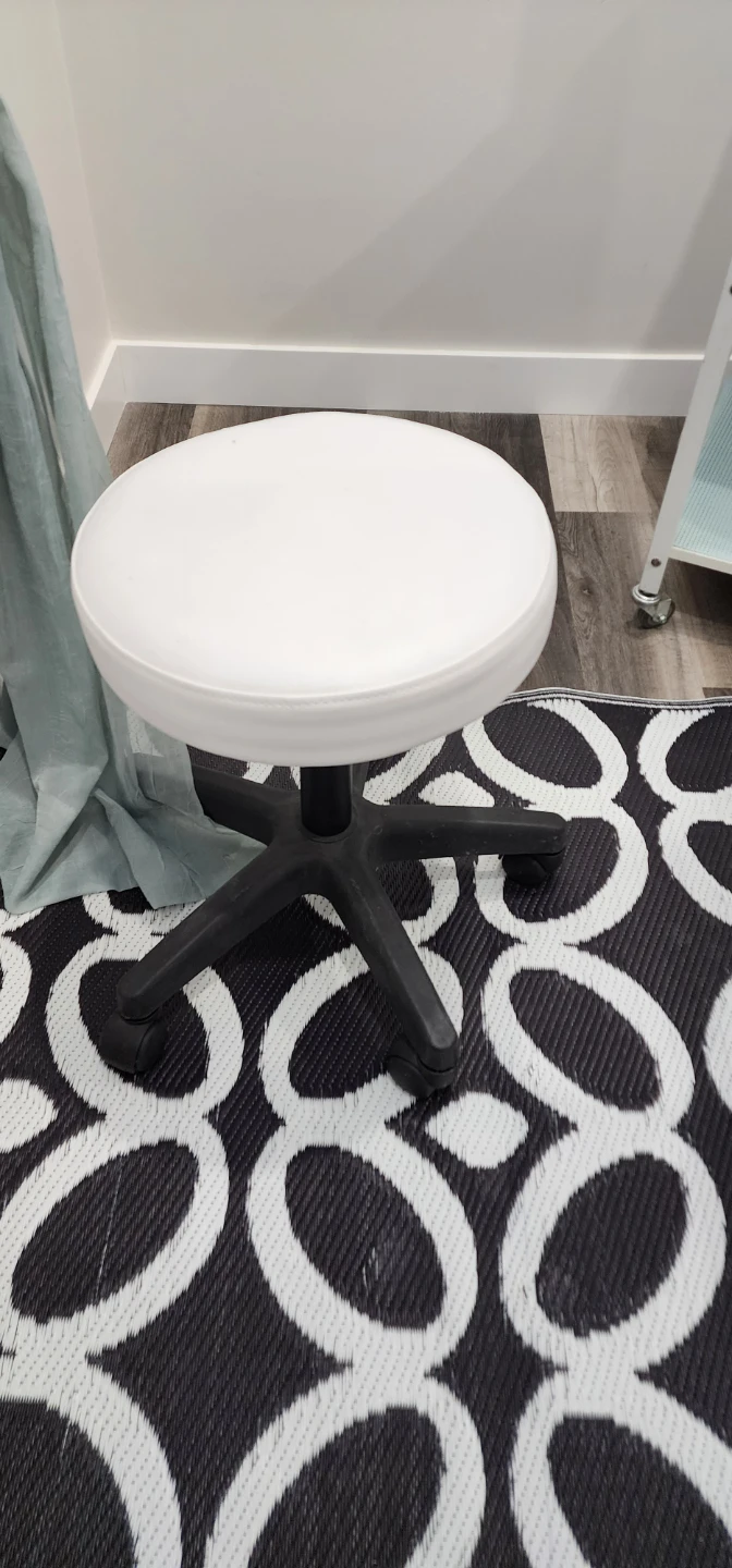 White Massage Table with Stool - photo 4